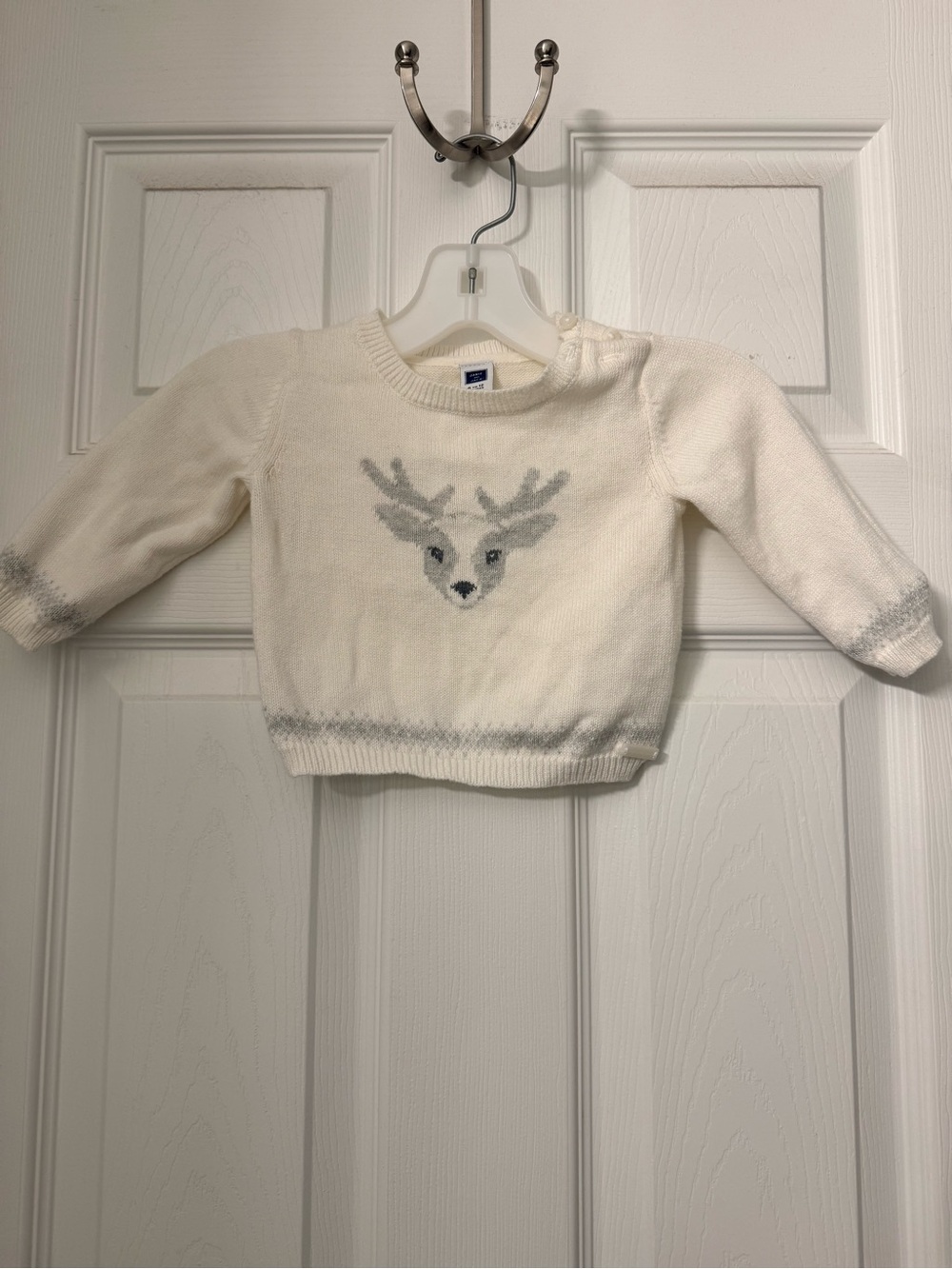 Janie and Jack gray and ivory sweater Size 6-12M